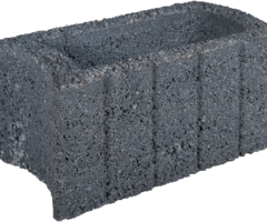 Ovalflor 40x21x20cm Zwart