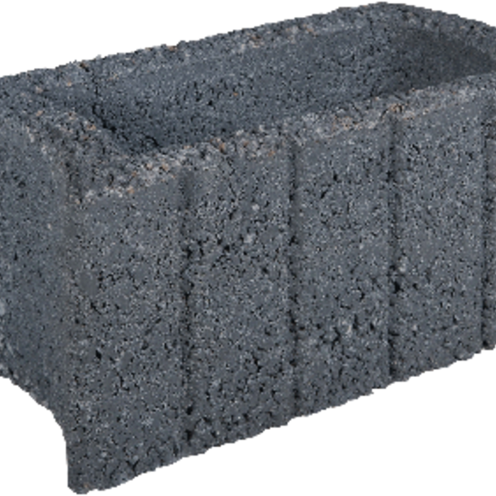 Ovalflor 40x21x20cm Zwart