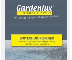 Gardenlux Buitenhuisreiniger verwijdert vlekken van bladeren