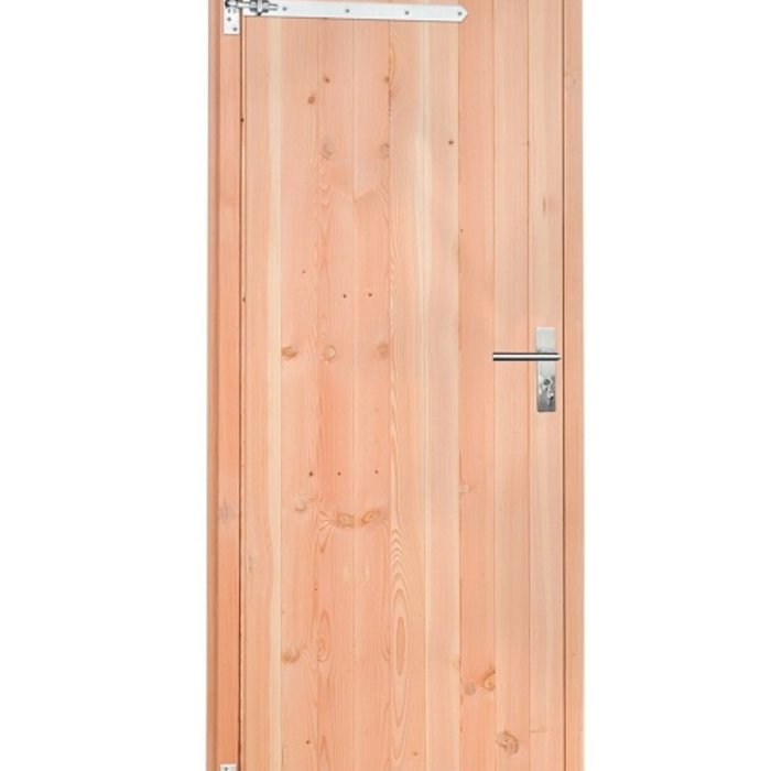 Douglas links draaiende enkele deur 90x201cm onbehandeld dicht