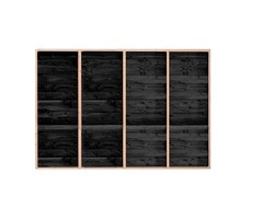 Wand C enkelzijdig rabat zwart 224x278,5cm zwart geïmpregneerd