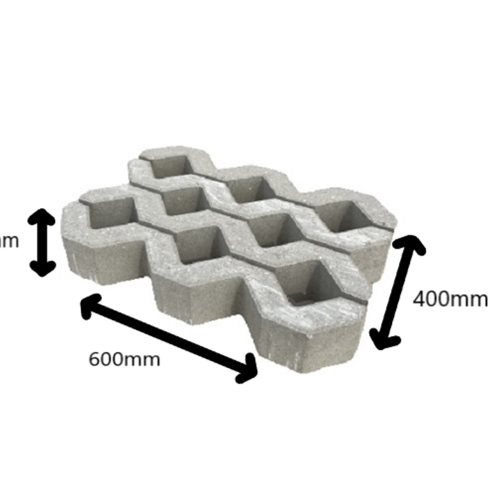 Grastegel Glad 600x400mm (100mm dik)
