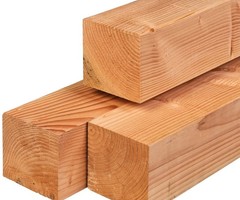 Douglas paal geschaafd 12x12x400cm onbehandeld