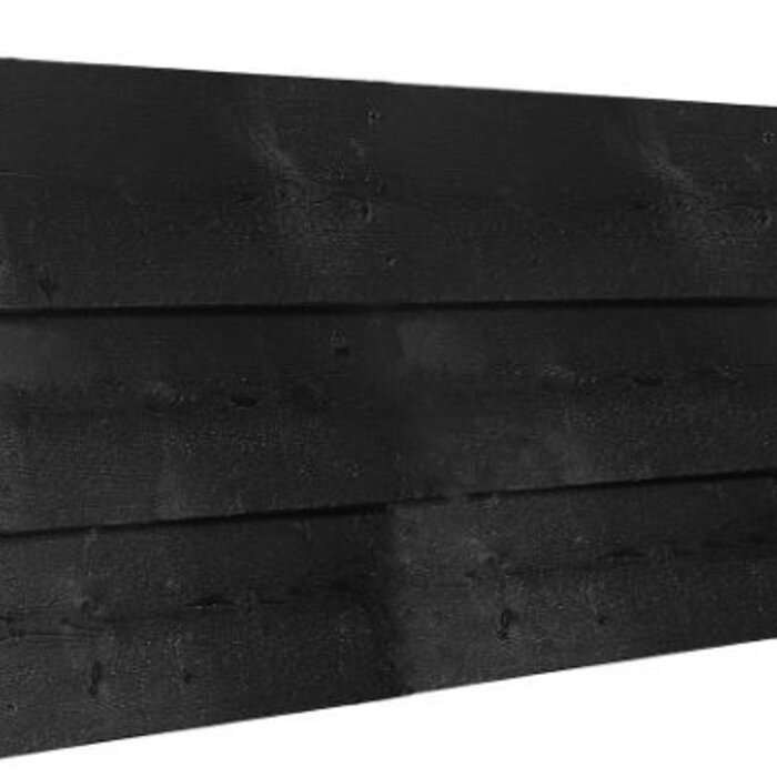 Vuren geïmpregneerd Zweeds rabat zwart gespoten