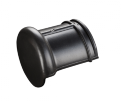 Halfronde begin-/eindvorst Vario Zwart satinet