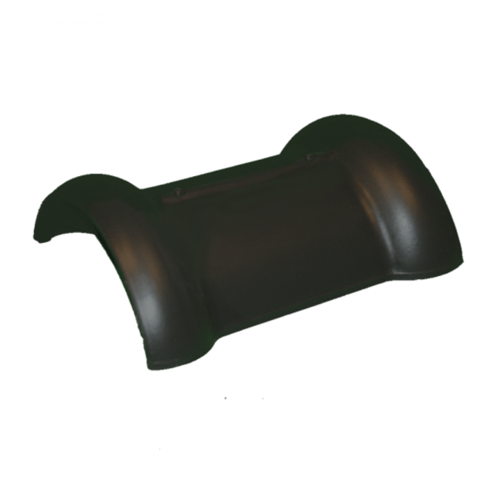 Halfronde vorst Vario met dubbele wel Zwart satinet