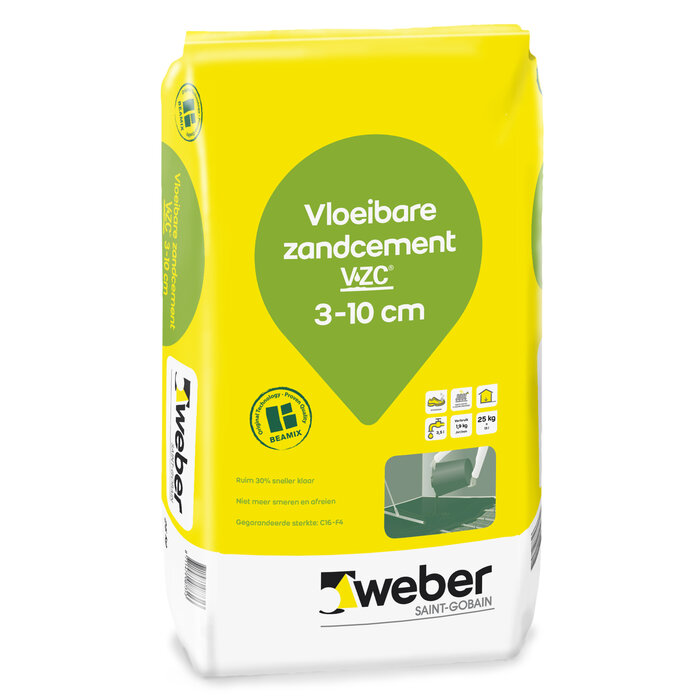 Vloeibare zandcement VZC 3-10cm, 25 kg