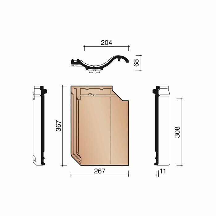 OVH klassiek dakpan natuurrood