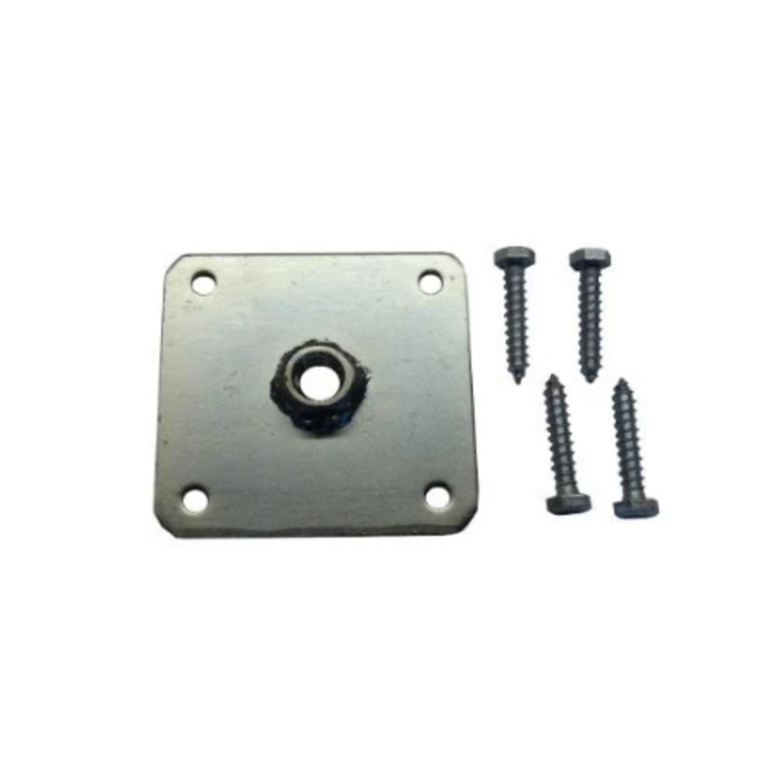 Stelplaat met vaste moer betonpoer 10,5x10,5x0,6 cm Verzinkt