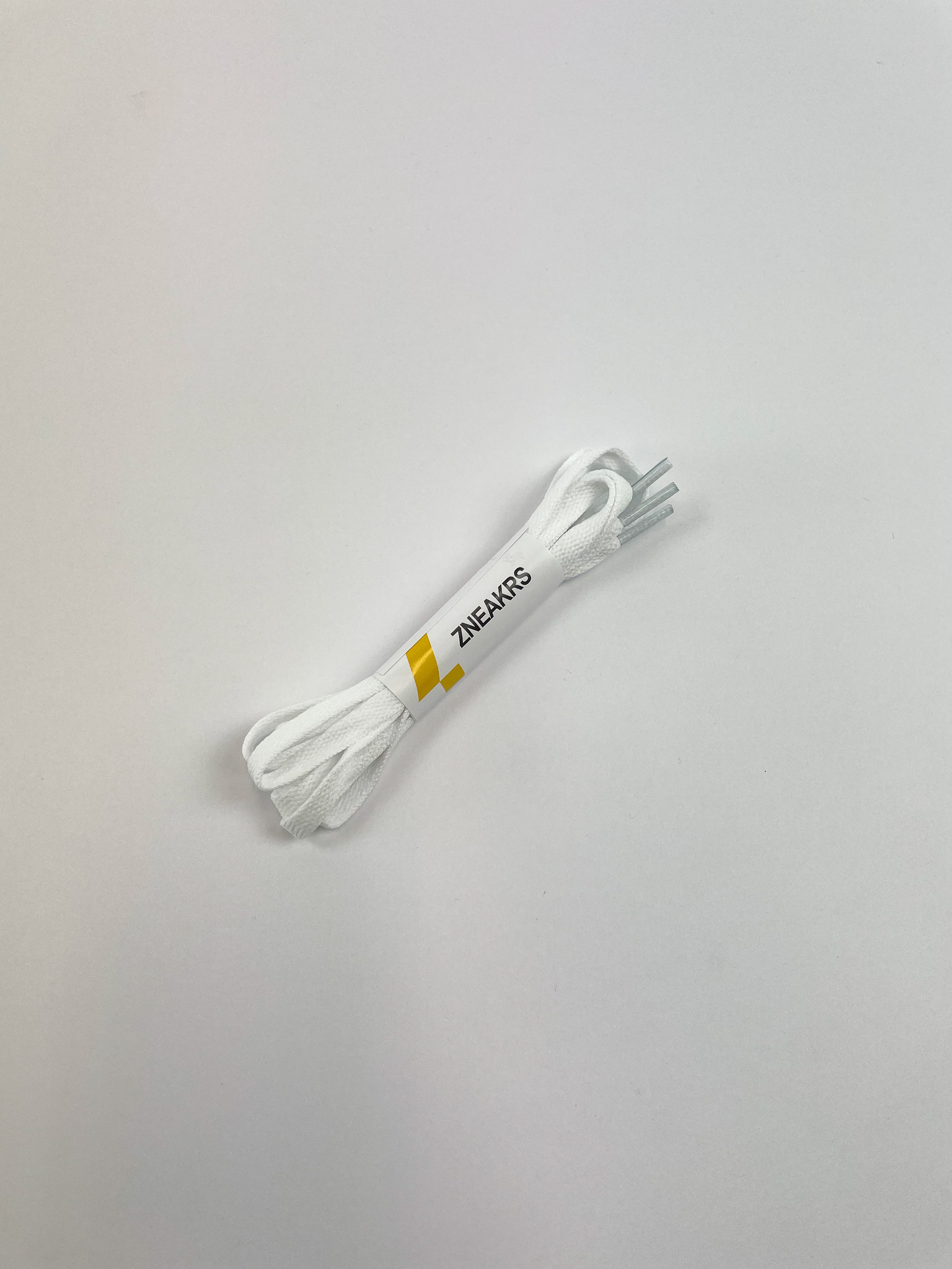 Zneakrs White Flat Laces