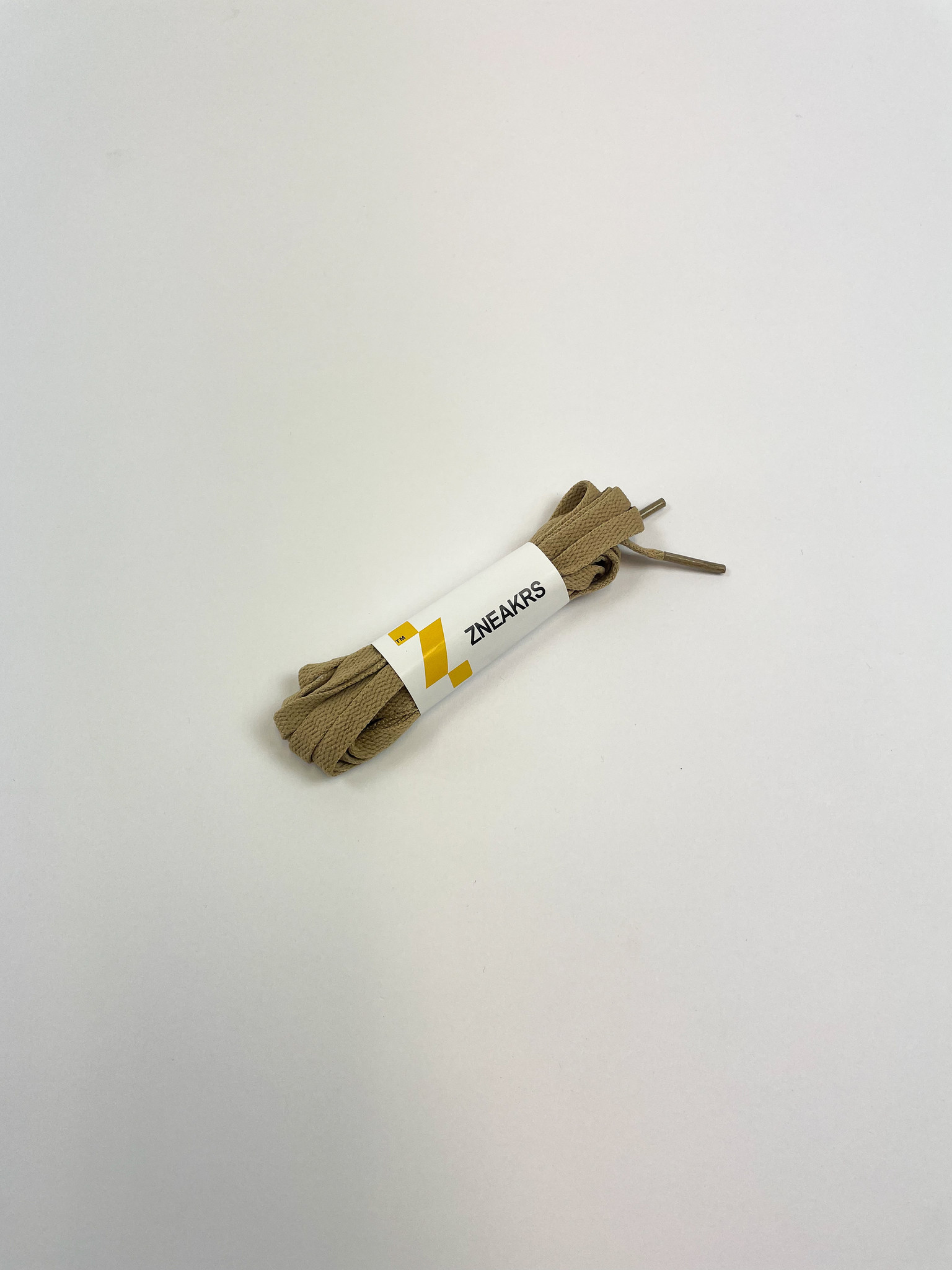 Zneakrs Tan Brown Flat Laces