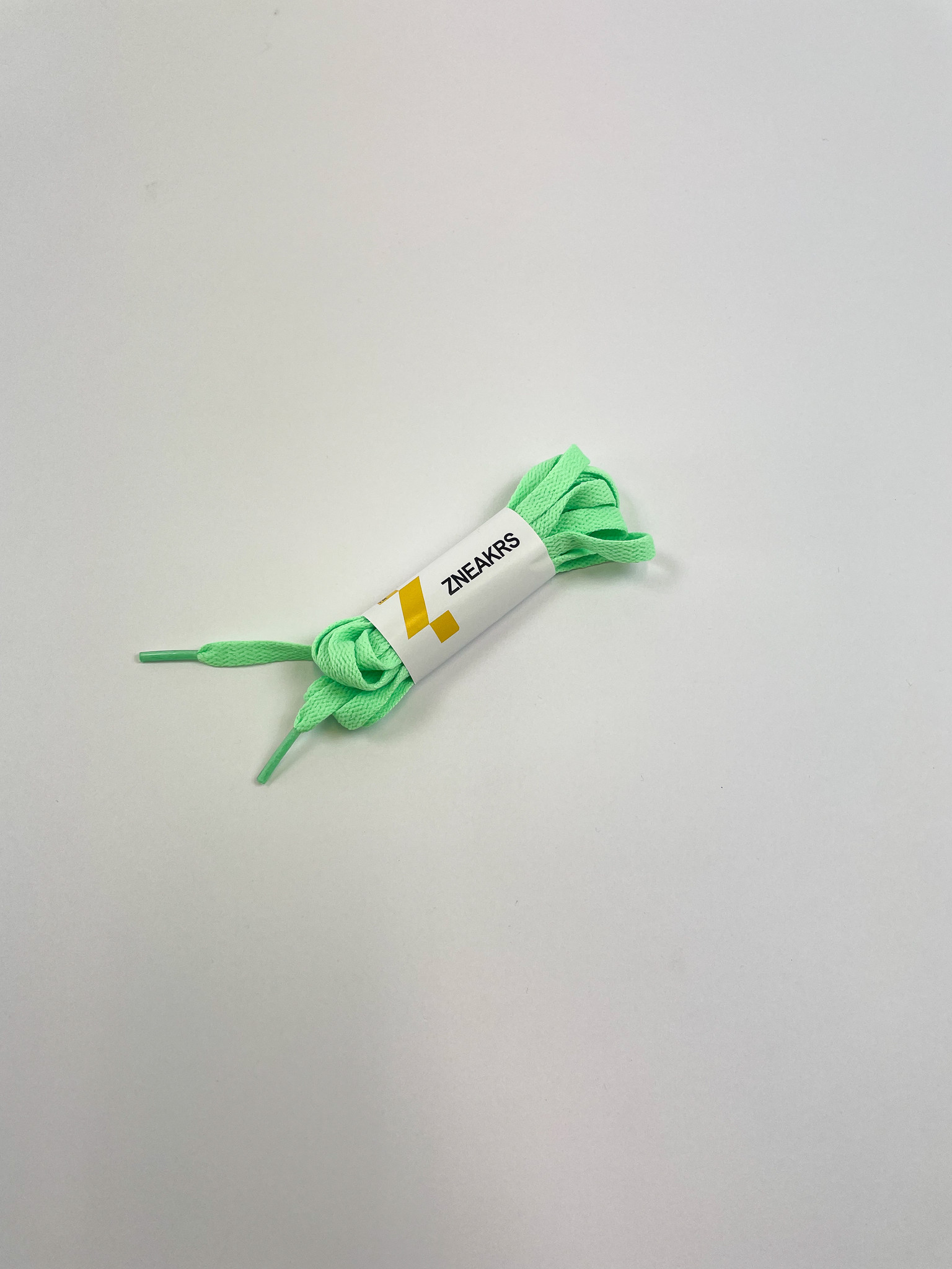 Zneakrs Light Lime Flat Laces