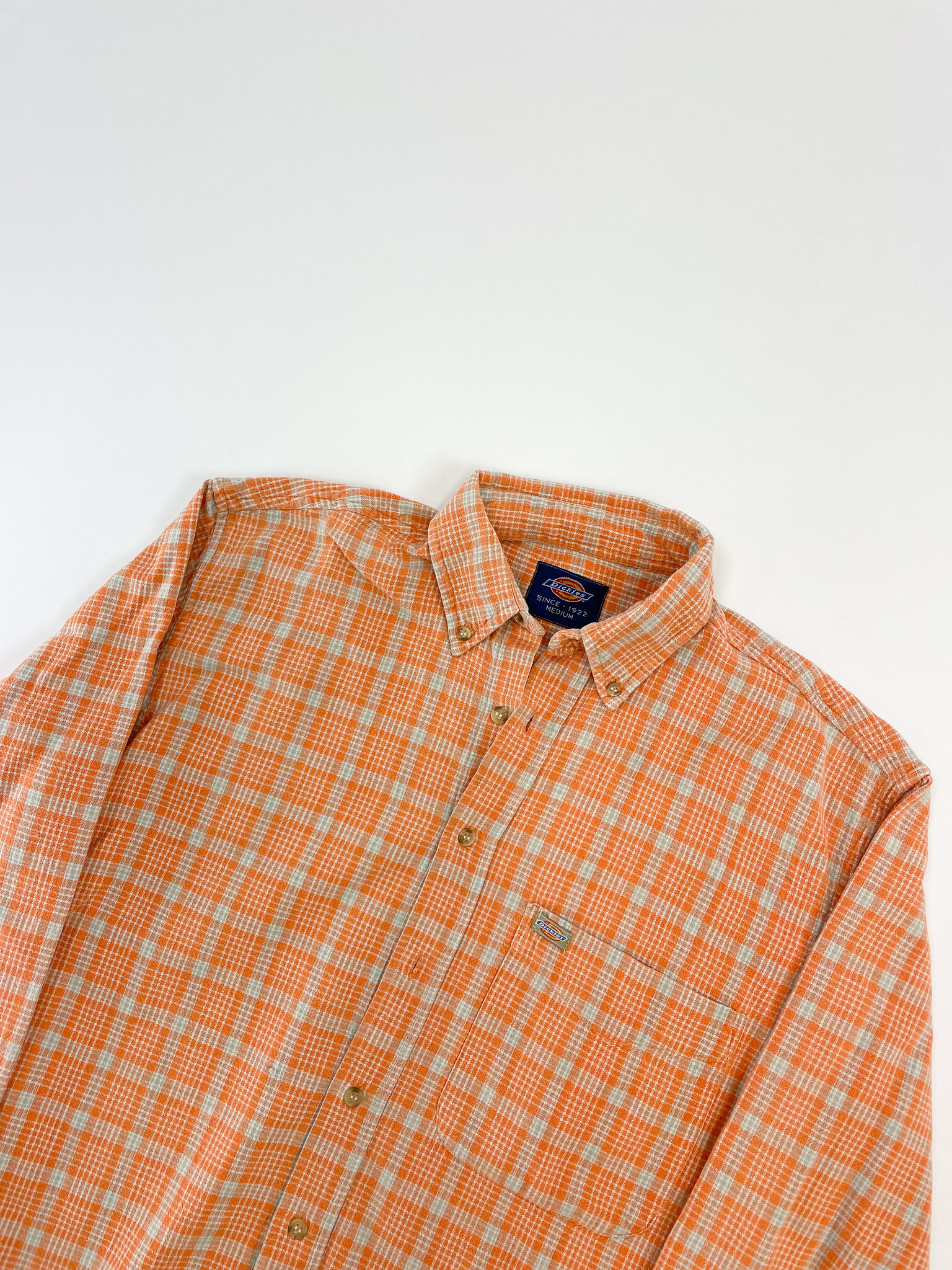 Dickies  Orange blocked flannel M (Fits L)