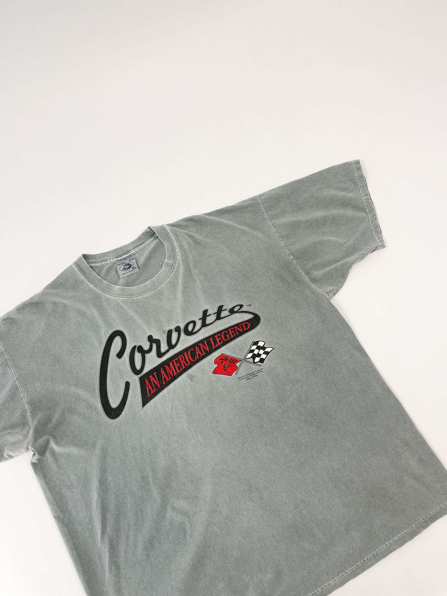 Unbranded Corvette Washed Grey Tee XL