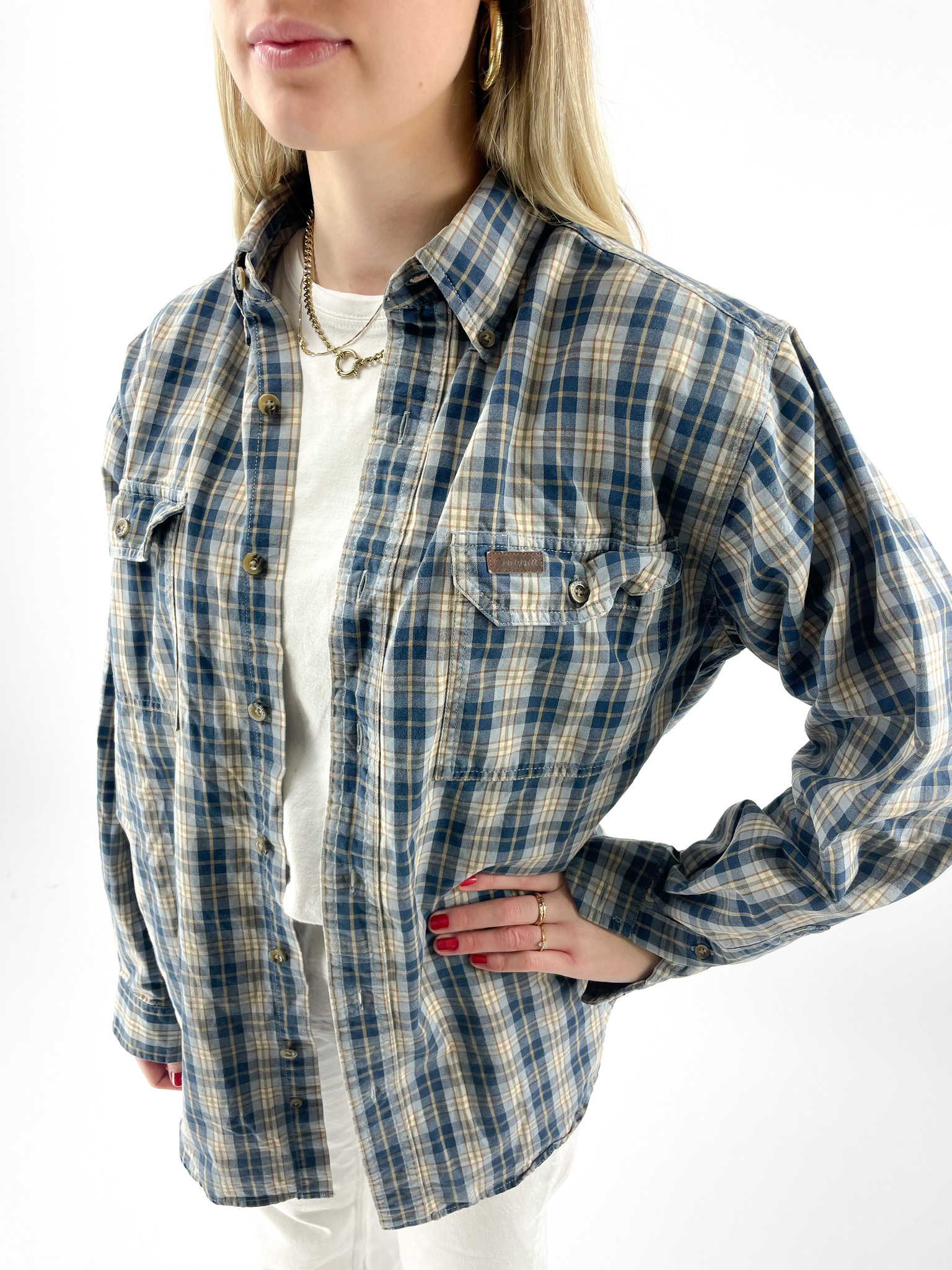 Carhartt Blue shirt M (Fits L)