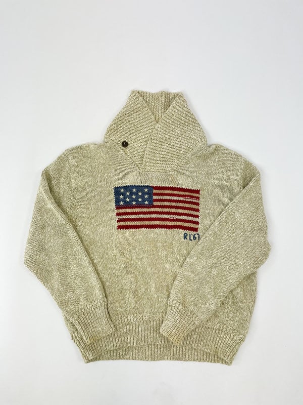 vintage broken sweater USA flag-connectedremag.com