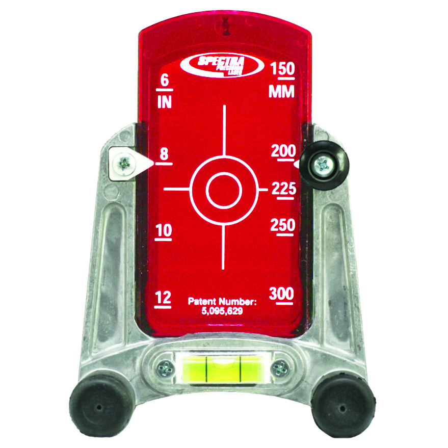 Target met houder Rood voor DG rioollasers