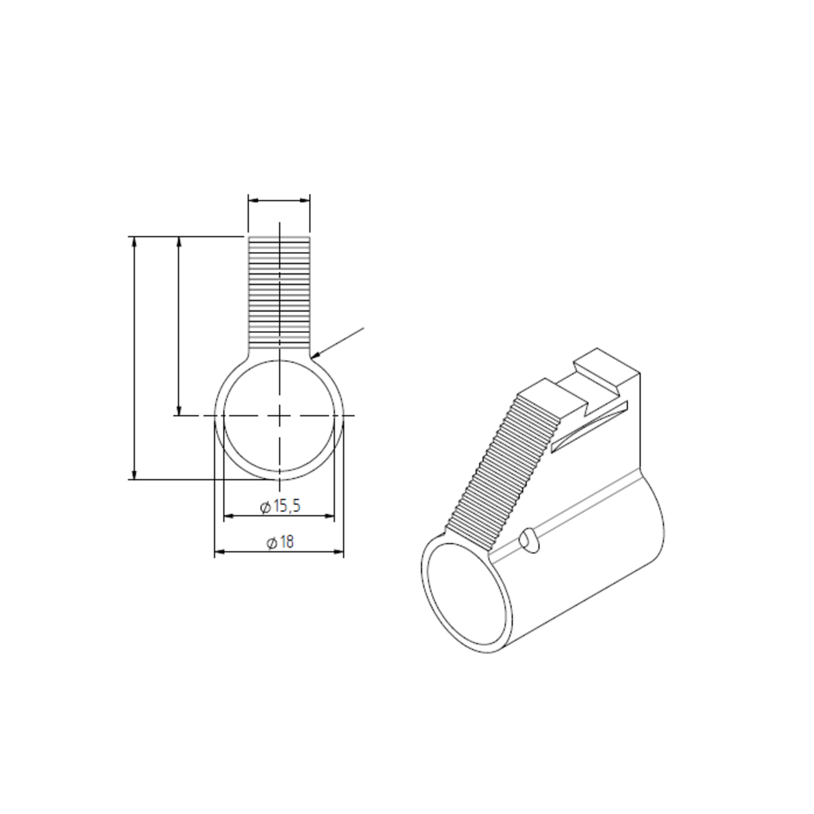 15.5mm Front Sight Base for the G43 and K43 German rifle