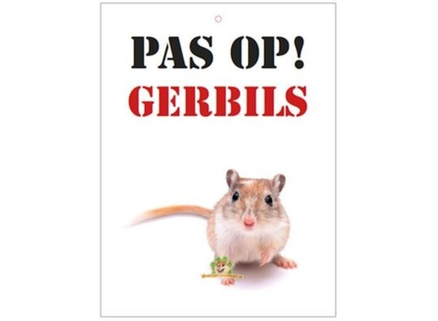 Waakbord Pas op! Gerbils