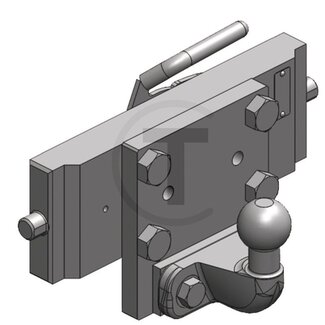 Scharmüller Einsatz K50 Kugel - 309/22/30 mm - breite 309 mm - Stützlast 250 kg - zwart