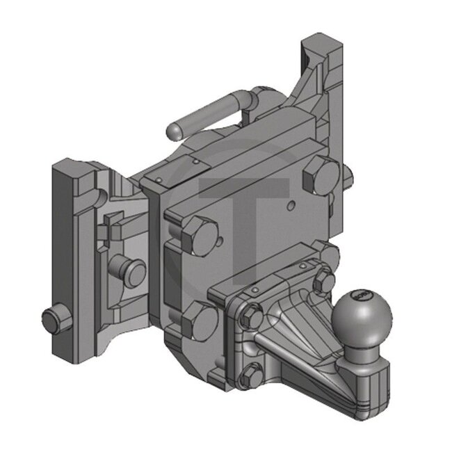 Scharmüller Einsatz K50 Kugel - 311/22/30 mm - breite 311 mm - Stützlast 250 kg - AGCO grau - 5.7330.03-A11, 05.7330.03-A11