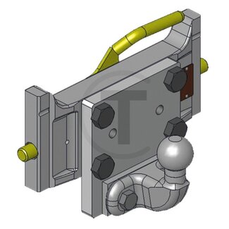 Scharmüller Ball drawbar ball 50, rail 314 mm, nose weight 250 kg