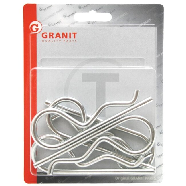 R-clip set 5 pieces 3 mm galvanised single curve