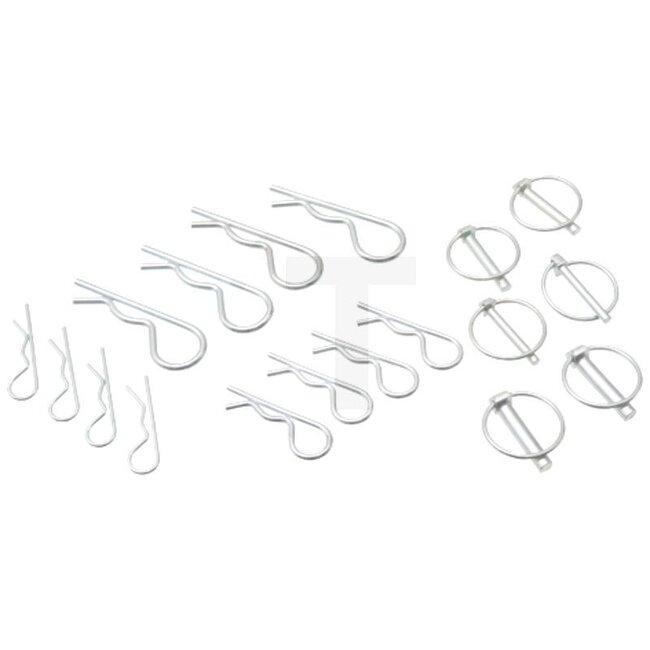 GRANIT Borgpennen en -veren set 6, 8, 10 mm verzinkt