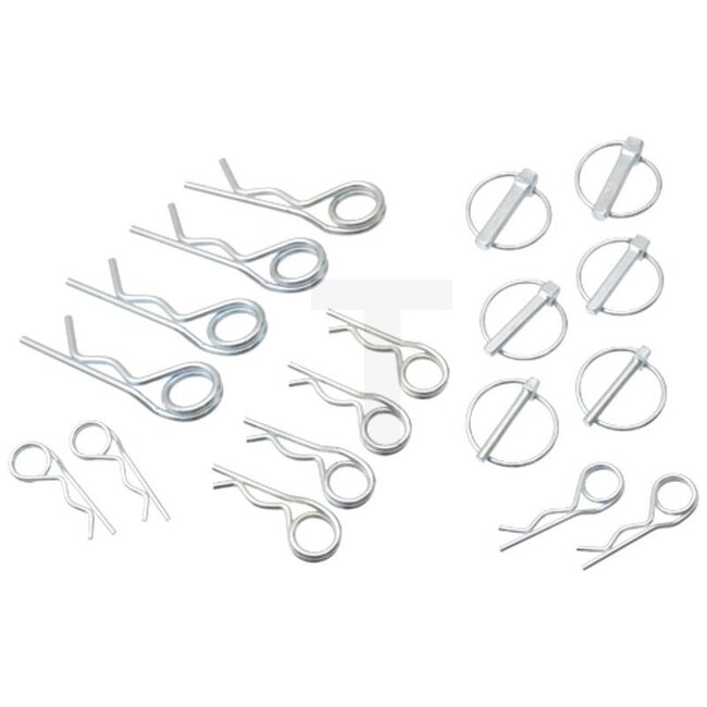 GRANIT Borgpennen en -veren set 6, 8, 10 mm verzinkt