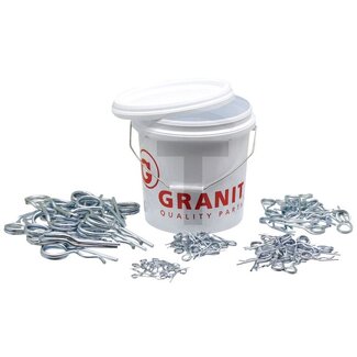 Borgveren 20x verzinkt dubbel gebogen 2, 3, 4, 5, 8 mm verzinkt