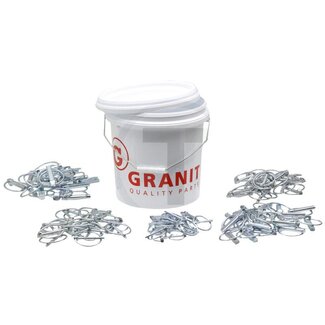 GRANIT Klappstecker-Satz 4,5, 5,5, 7,5, 9,5, 11 mm galvanisiert - 20 Stück