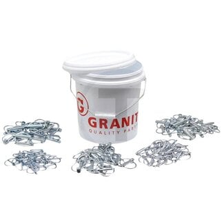 Borgpennen verzinkt set 20 stuks 4,5, 6, 8, 10, 11 mm verzinkt