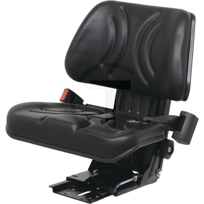 GRANIT Zitting / stoel PVC kunstleer zwart - 24000093, ST06 | Technische gegevens: • Geveerde zitting met veringverstelling van: 50 - 120 kg | • Veerslag: 80 - 100 mm