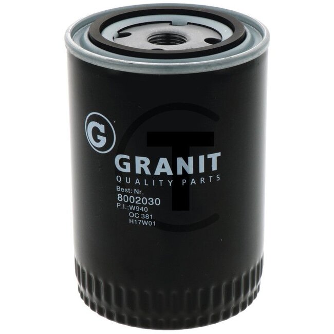 GRANIT Engine oil filter to fit as W940 & LF3402 - 1409070036, 84408226, W940, LF0340200, H17W01, SO053