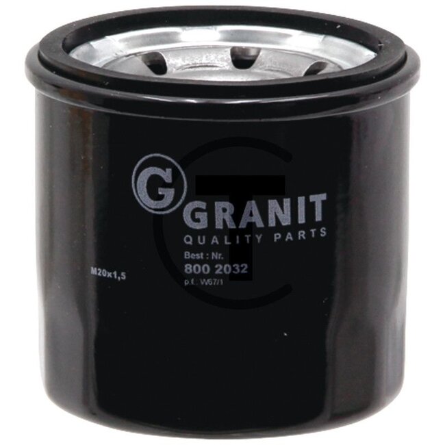 GRANIT Motorölfilter W67/1, LF3692, Ø 66 mm, Höhe 65 mm, M20 x 1,5 - 1585332430, 1585399170, HH15032430