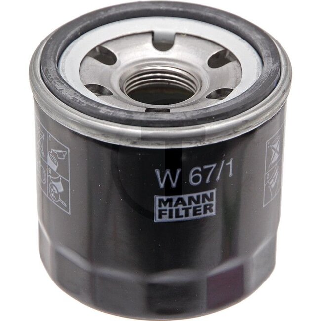 MANN-FILTER Motorölfilter W67/1, LF3692, P502067, Ø 66 mm, M20 x 1,5 | 4661289, YNM119305-35151, W67/1