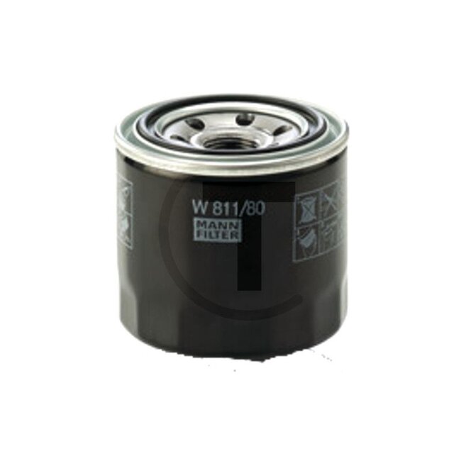 MANN-FILTER Motoroliefilter Ø 80 mm, hoogte 75 mm, draad M20 x 1,5 - 4463783, W811/80