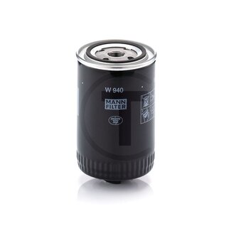 MANN-FILTER Engine oil filter W940, LF3402, Ø 93 mm, height 142 mm, 3/4-16 UNF