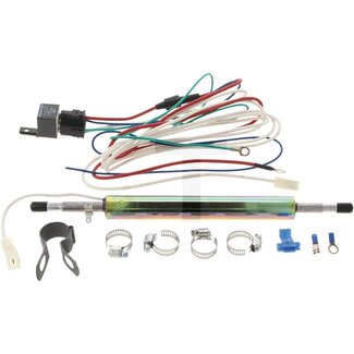 GRANIT Fuel preheater 175 mm, 12 V, 10,7 A, 8 mm hose connection