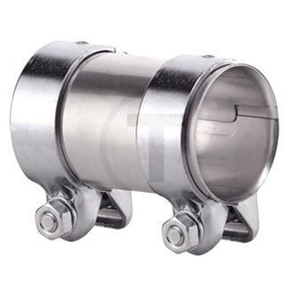 GRANIT Verbindstuk met klemmen uitlaatsysteem RVS Ø 50 mm x 70 mm