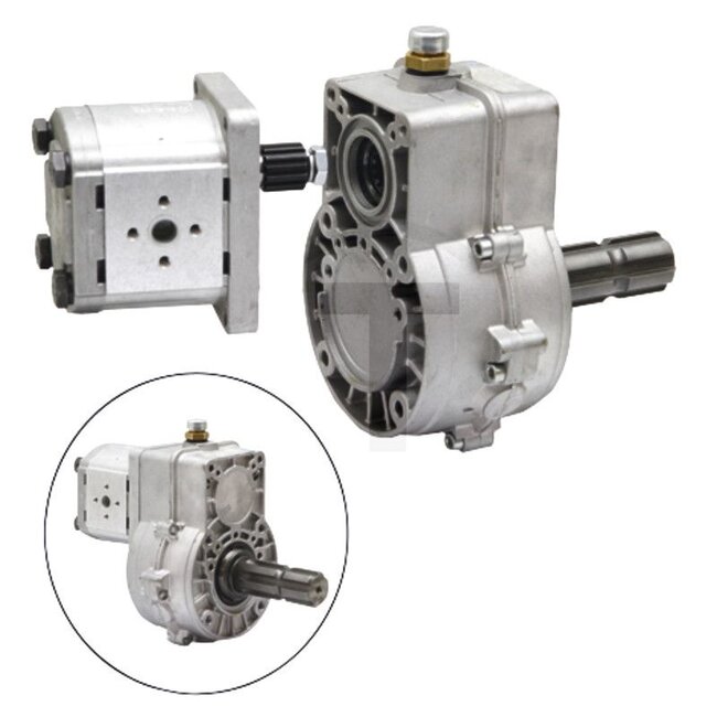 GRANIT Transmission housing with pump 1:3,8, volume 8 m³, 16 l/min, 270 bar