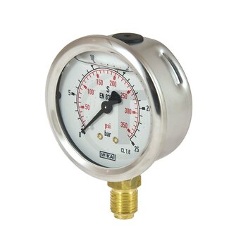 WIKA Manometer 0 - 25 bar, Ø 63 mm, G 1/4"