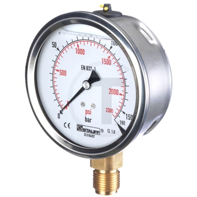 WIKA Manometer 40 bar, Ø: 63 mm, 1/4" - 85000403, 1910000384