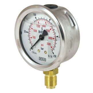 WIKA Manometer 0 - 250 bar, Ø 63 mm, G 1/4"