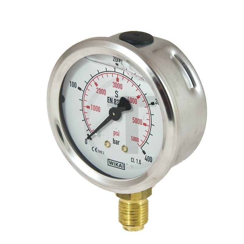 Pressure gauge 400 bar ¬Ø 63 mm 1/4" Techniek Totaal