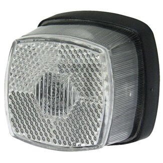 ASPÖCK Achterlicht Squarepoint wit 12 V met reflector