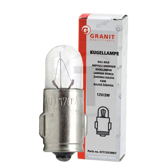 GRANIT Kogellamp J2W 12 volt / 2W - 10 stuks - 47712V2WK7, 17051GRNCP | Spanning: 12 V | Vermogen: 2 Watt | Sokkel: BA7s