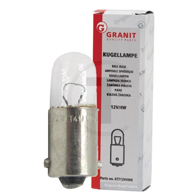 GRANIT Kugellampe R2 12V / 4W - 10 Stück - Spannung: 12 V, Leistung: 4 Watt, Sockel: BA9s - 12929GRNCP