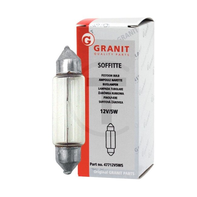 GRANIT Sofitte C5W 12 V, 5 W, Sockel SV 8,5 - 10 Stück