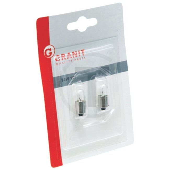 GRANIT Kogellamp R2 12 volt / 4 W, blister - 2 stuks - 47712V4WKBL, 11131GRNB2 | Spanning: 12 V | Vermogen: 4 Watt | Sokkel: BA9s